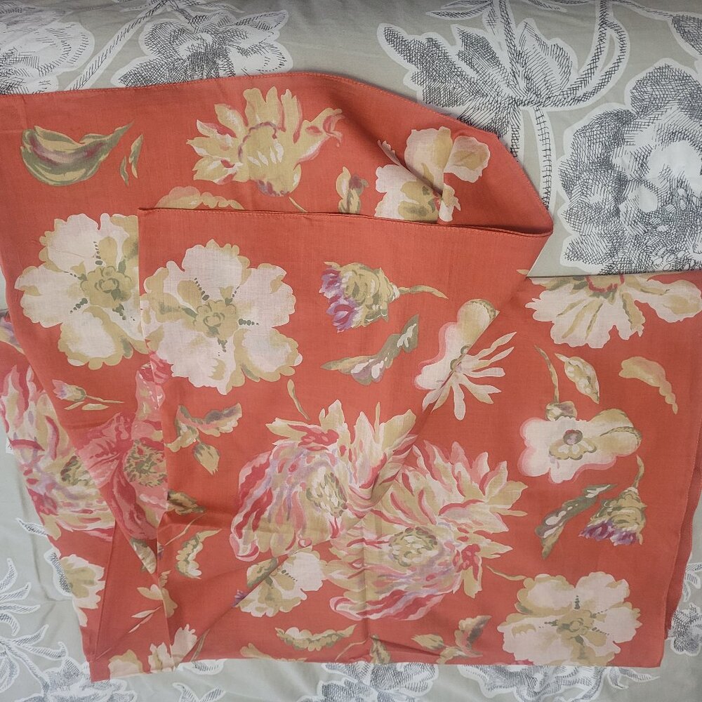 J. Crew 100% Cotton Red Wrap Pareo Shawl NEW